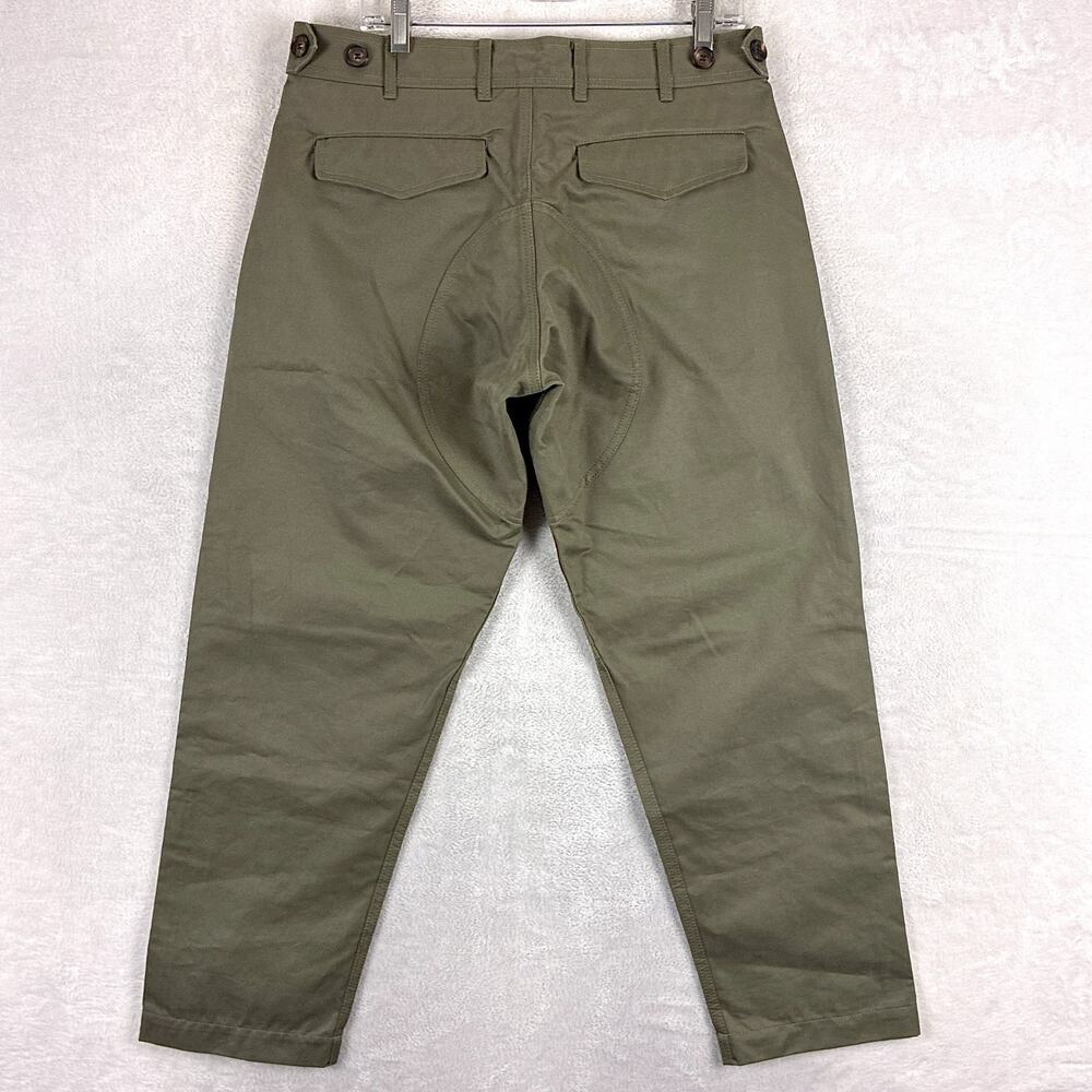 Comme Des Garcon Shirt Cropped Riding Pants Men S Olive Military Workwear Preppy